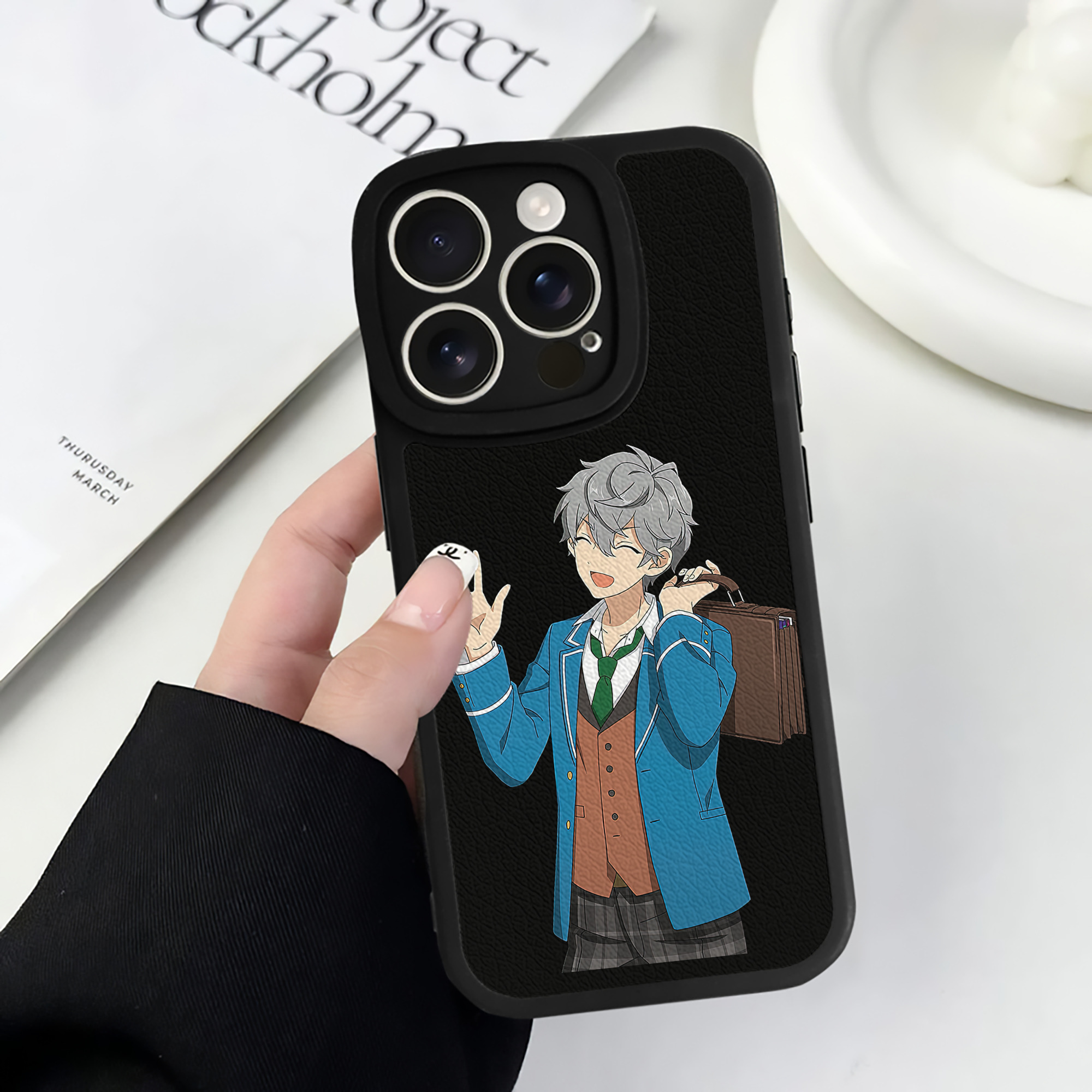 （画像用） あんさんぶるスターズ! Ensemble Stars 【iPhone 16シリーズ対応】シリコンスマホケース（レザー調） 材質：シリコン